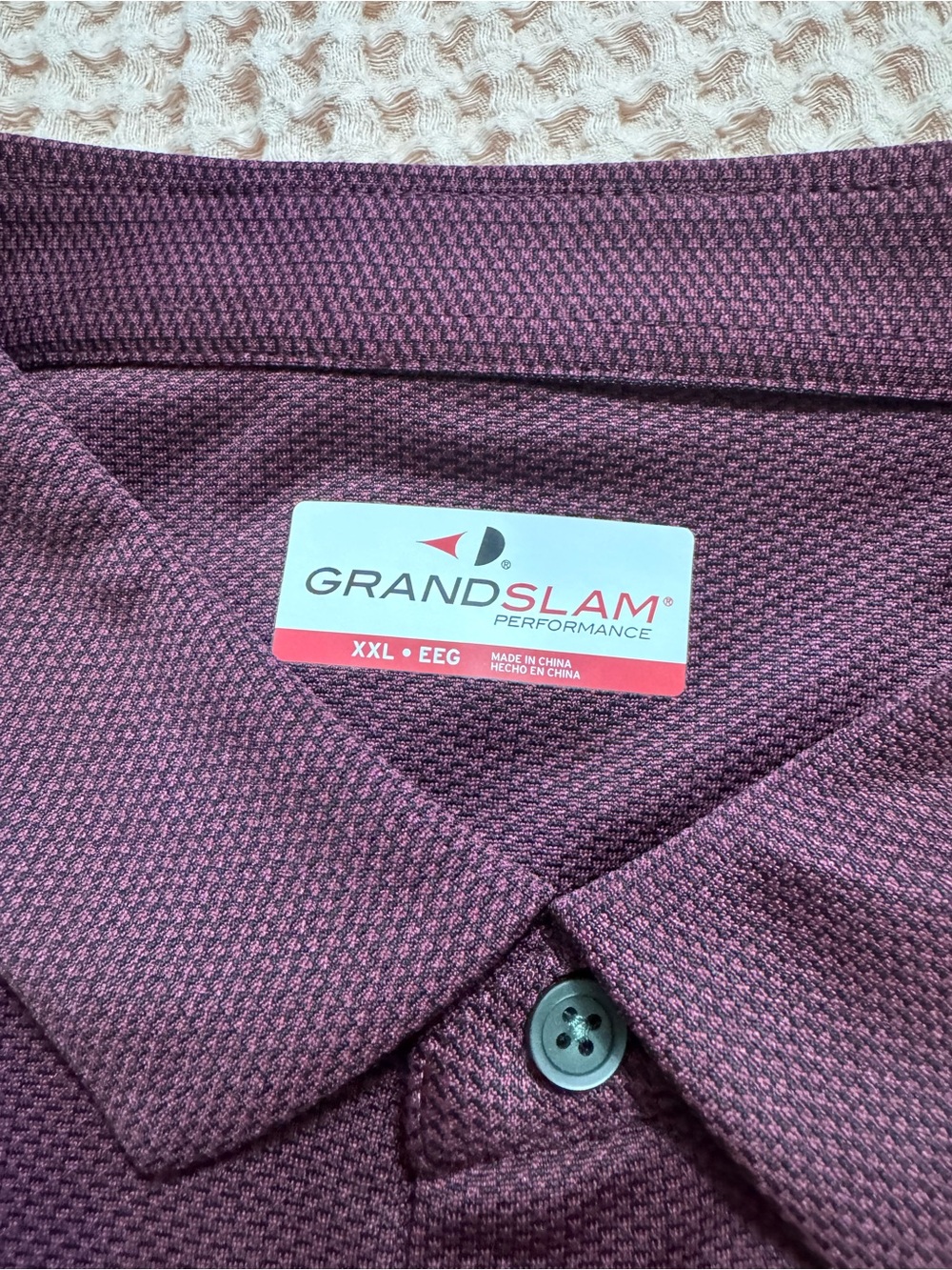 Grand Slam Men's Polo Shirt - Deep Burgundy